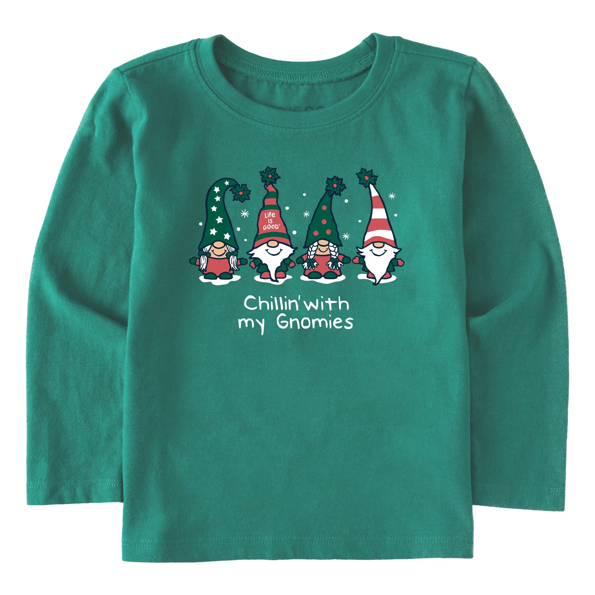 Toddler Chillin' with my Gnomies Fam Long Sleeve Crusher Tee Life is Good