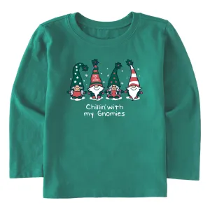 Toddler Chillin' with my Gnomies Fam Long Sleeve Crusher Tee Life is Good
