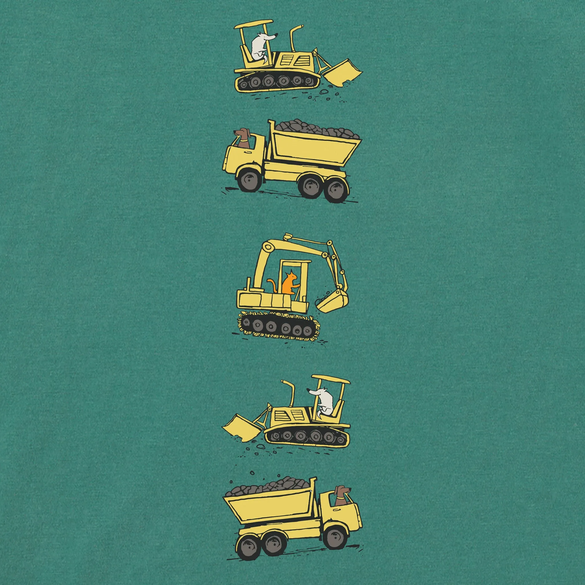 Toddler Construction Crew Pals Long Sleeve Crusher Tee Life is Good