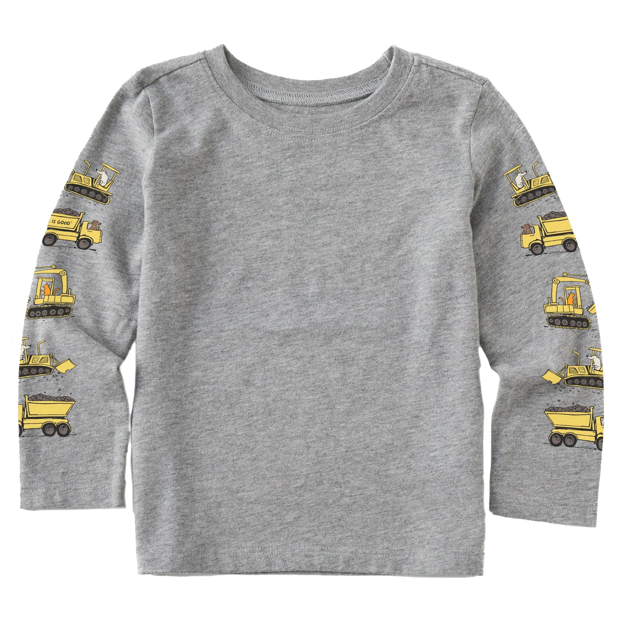 Toddler Construction Crew Pals Long Sleeve Crusher Tee Life is Good