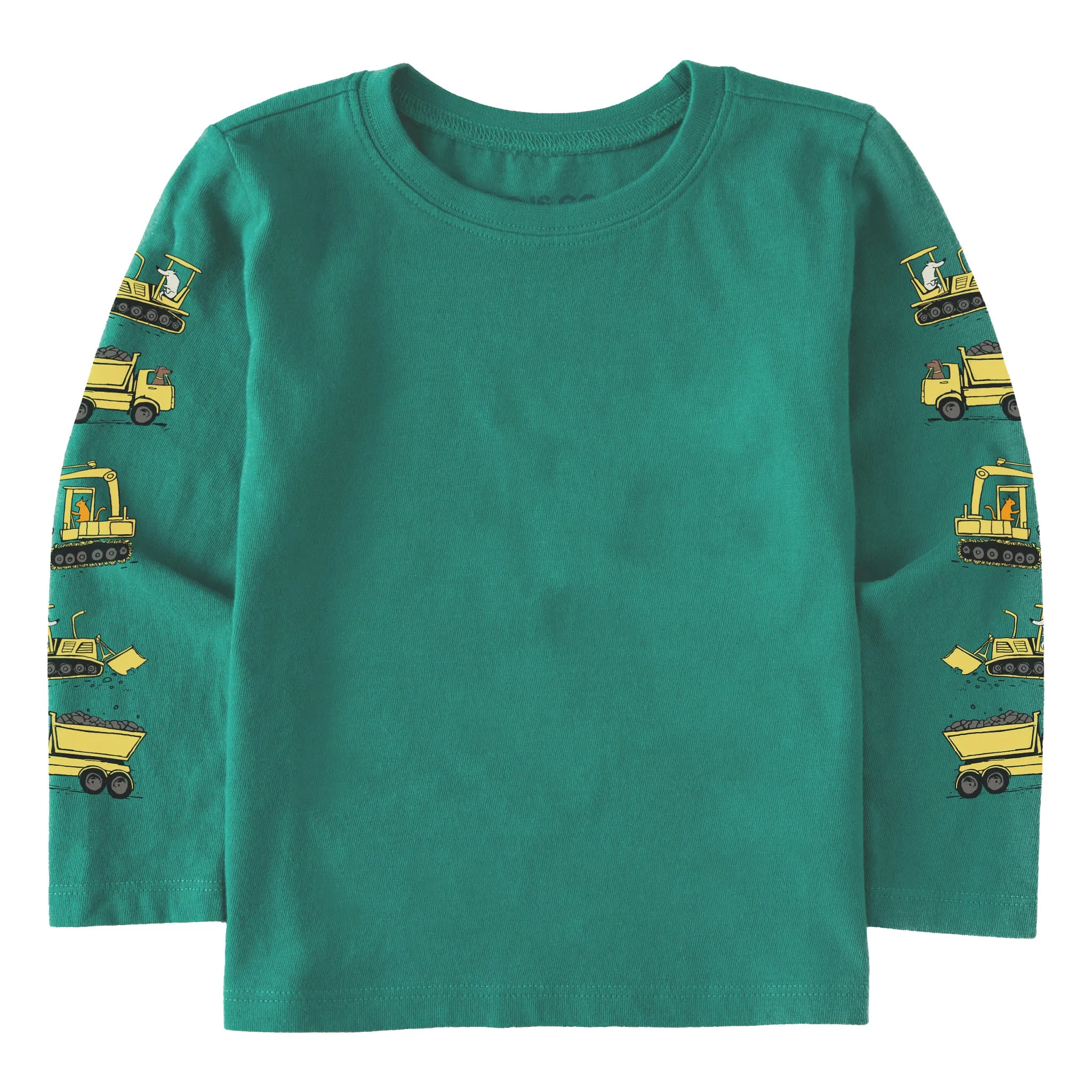 Toddler Construction Crew Pals Long Sleeve Crusher Tee Life is Good