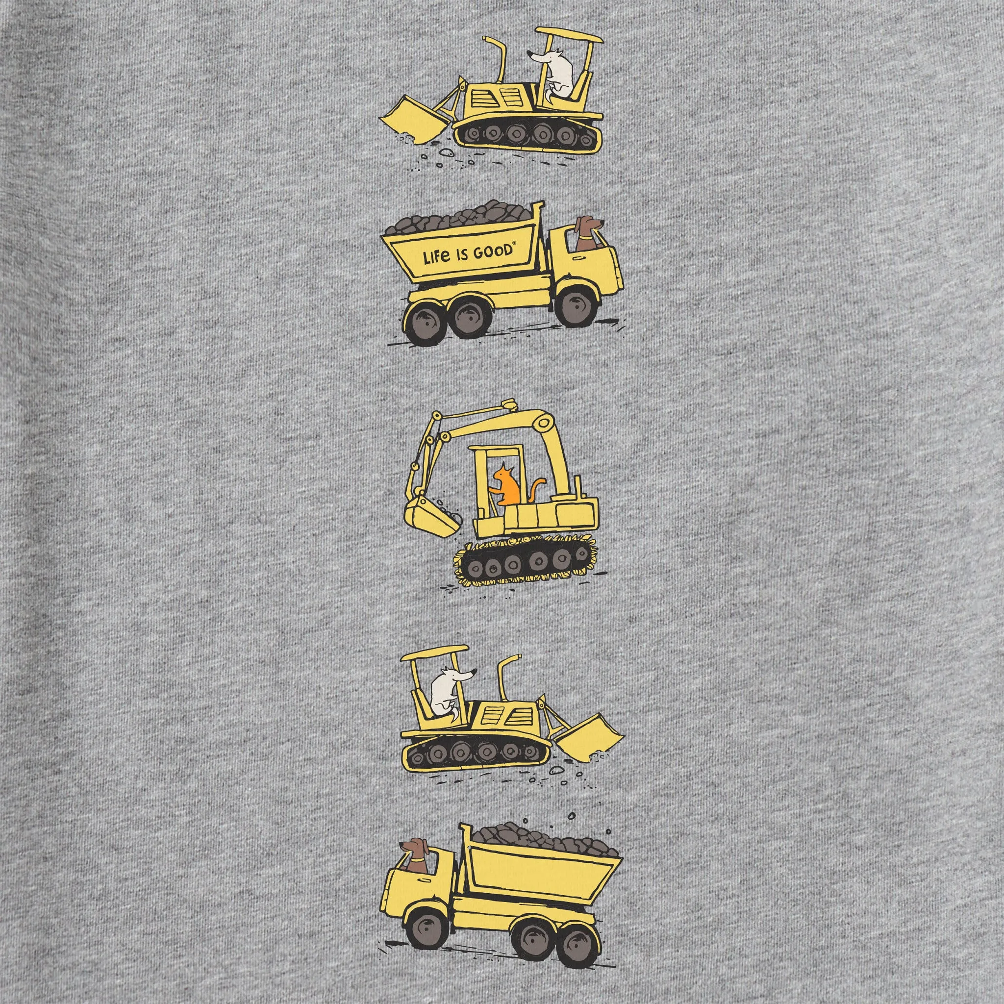 Toddler Construction Crew Pals Long Sleeve Crusher Tee Life is Good