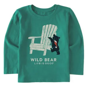 Toddler Holiday Adirondack Wild Bear Long Sleeve Crusher Tee Life is Good