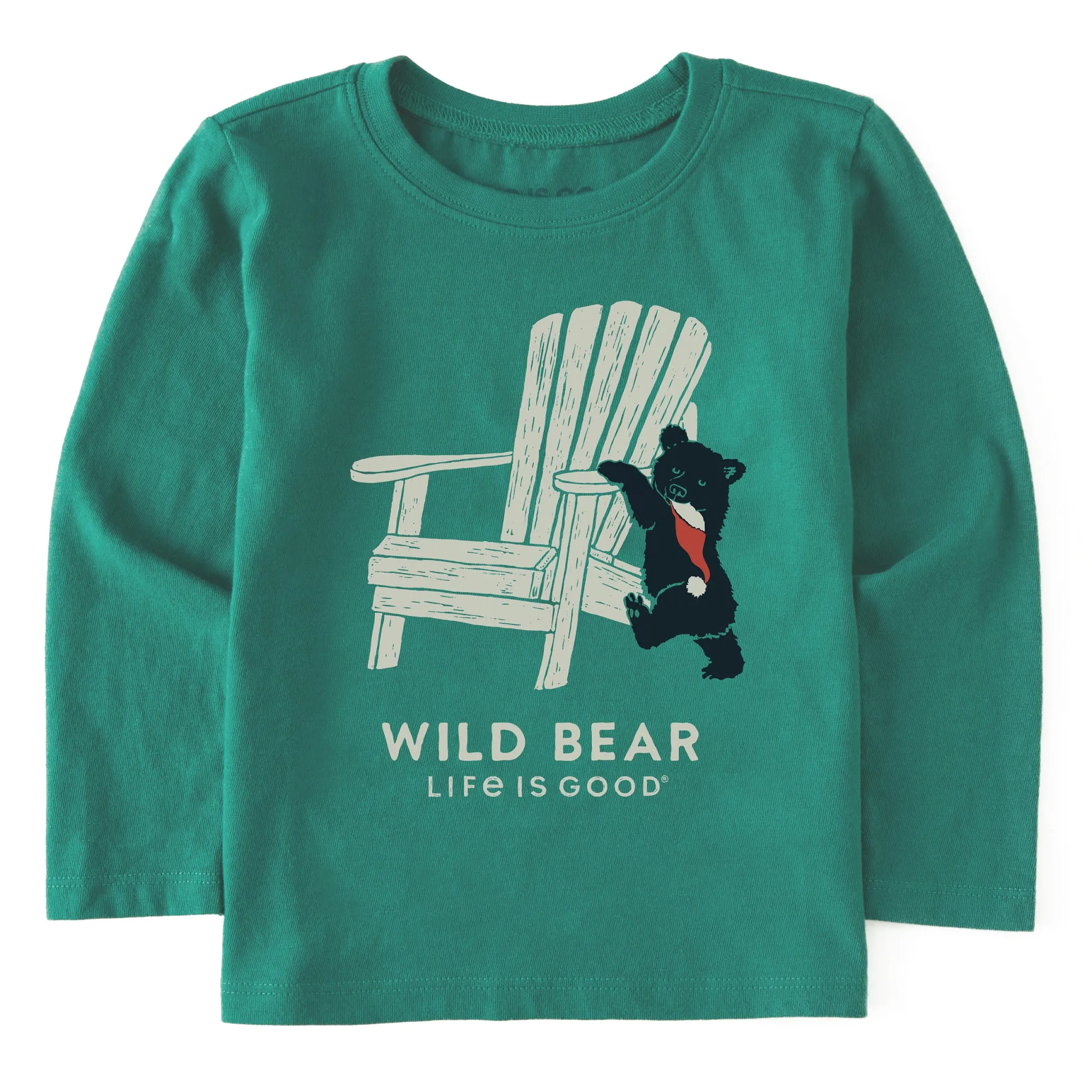 Toddler Holiday Adirondack Wild Bear Long Sleeve Crusher Tee Life is Good