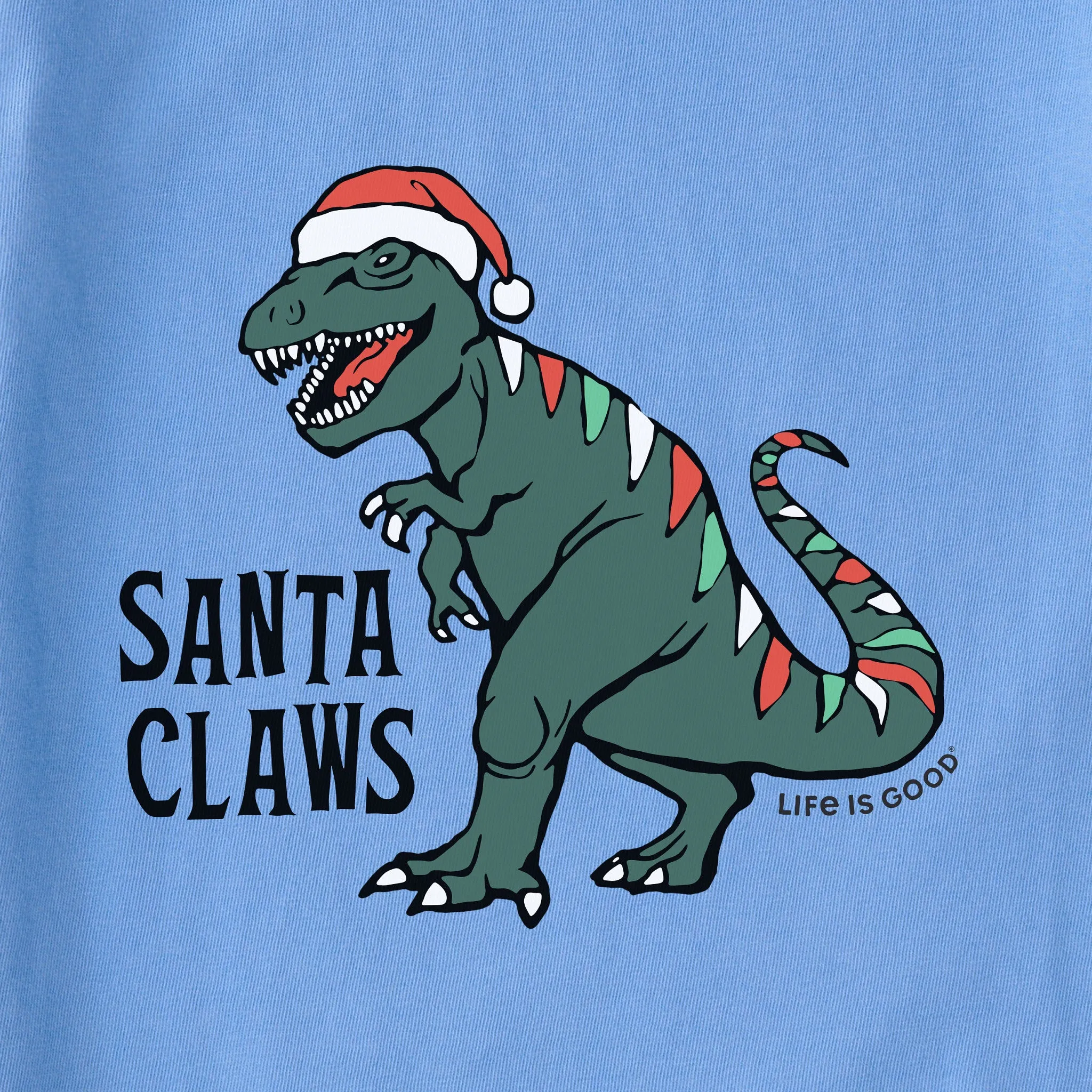 Toddler Santa Claws Dino Long Sleeve Crusher Tee Life is Good