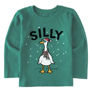 Toddler Silly Goose Snow Long Sleeve Crusher Tee Life is Good