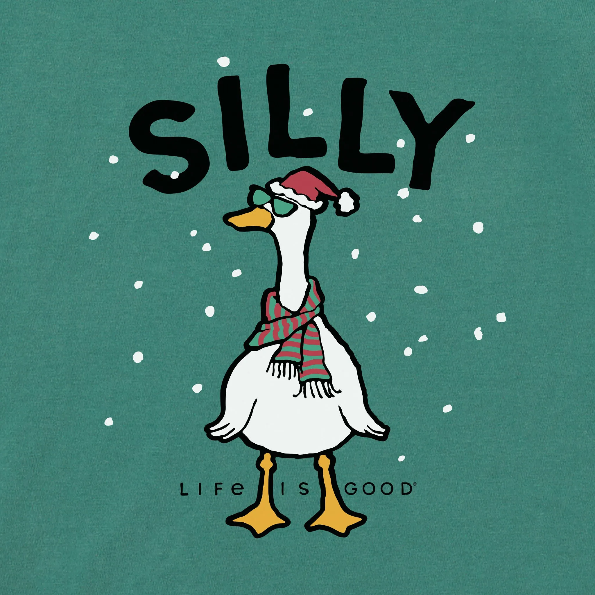 Toddler Silly Goose Snow Long Sleeve Crusher Tee Life is Good