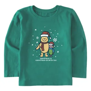 Toddler Winnie & P Christmaser Long Sleeve Crusher Tee Life is Good