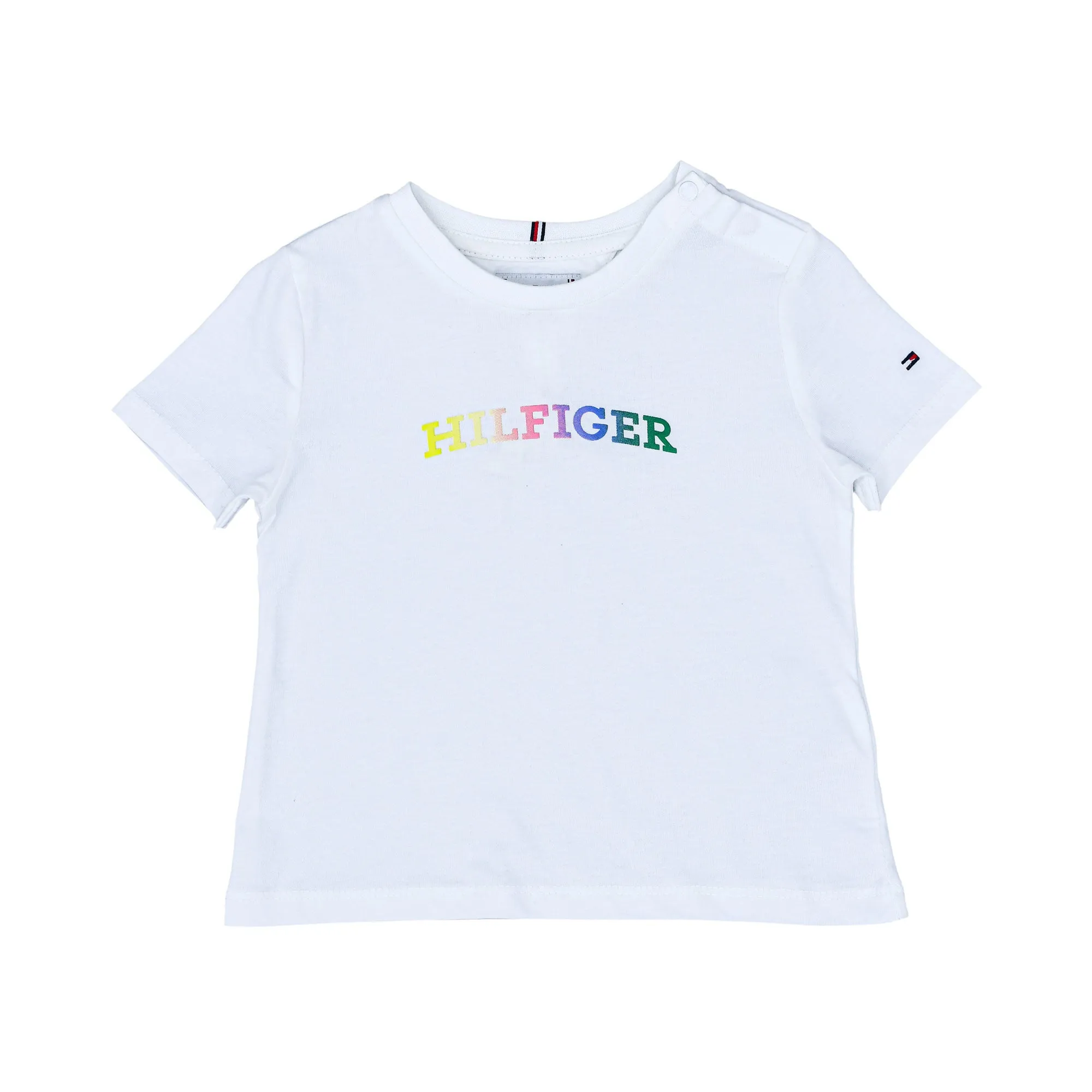 Tommy Hilfiger Kids Girl's White Logo T-Shirt