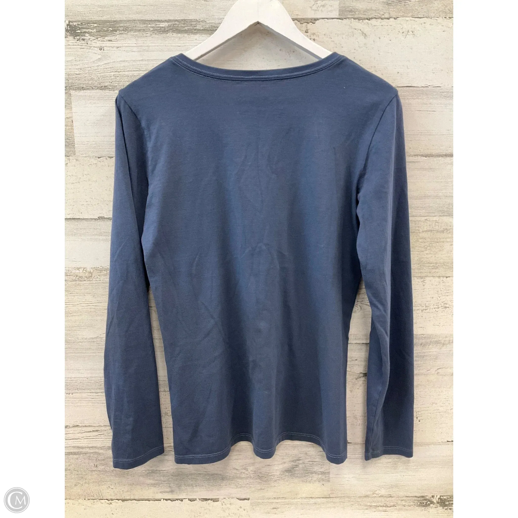 Top Long Sleeve By Life Is Good In Blue, Size: M
