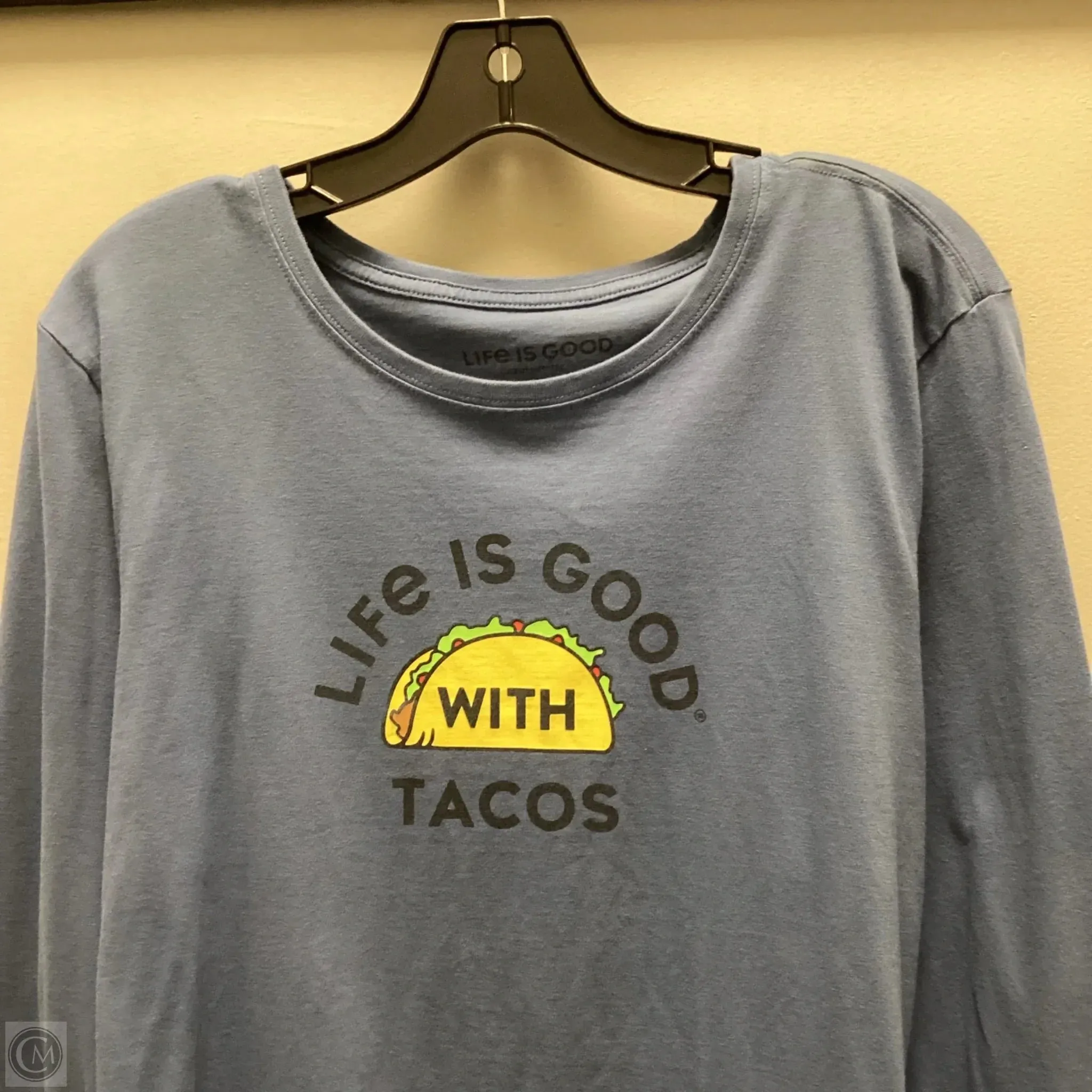 Top Long Sleeve By Life Is Good In Blue, Size: Xl