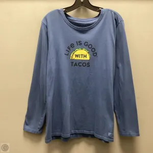 Top Long Sleeve By Life Is Good In Blue, Size: Xl
