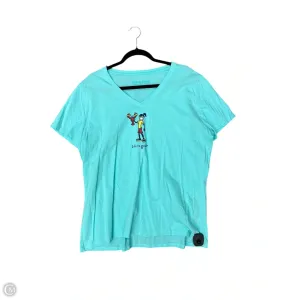 Top Short Sleeve By Life Is Good In Blue, Size: Xxl