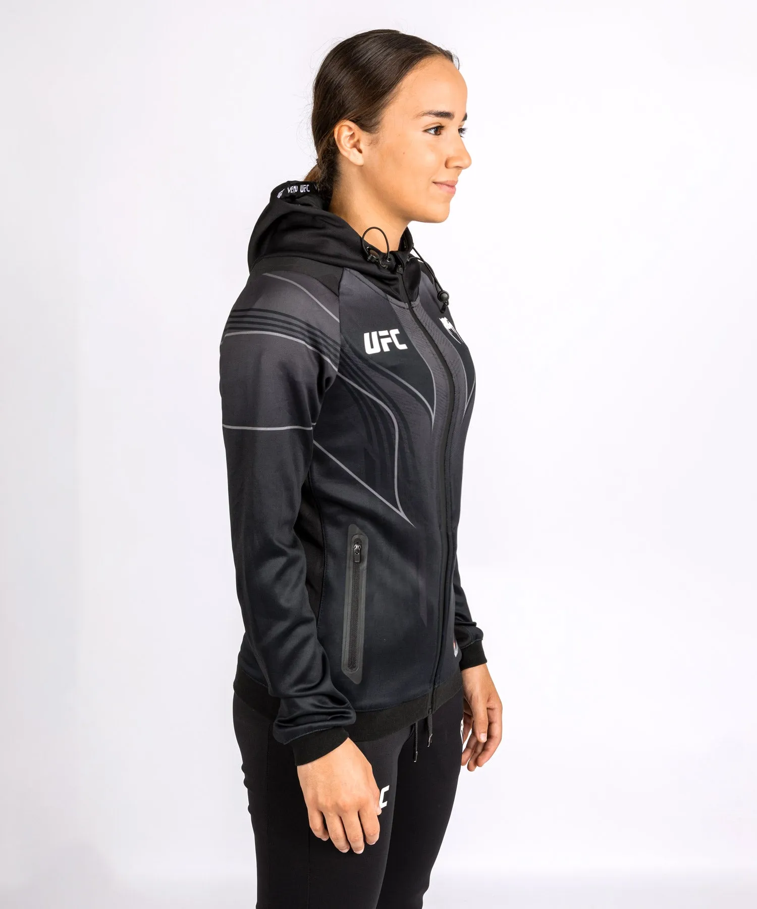 UFC Venum Personalized Authentic Fight Night 2.0 Kit by Venum Women's Walkout Hoodie - Black