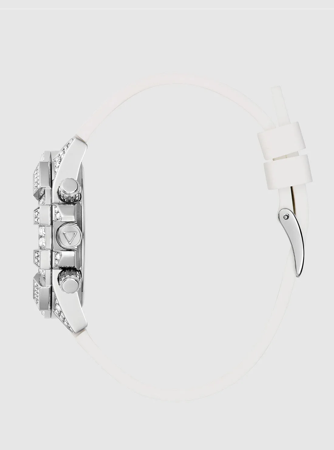 White Iconic 40th Silicone Watch Guess