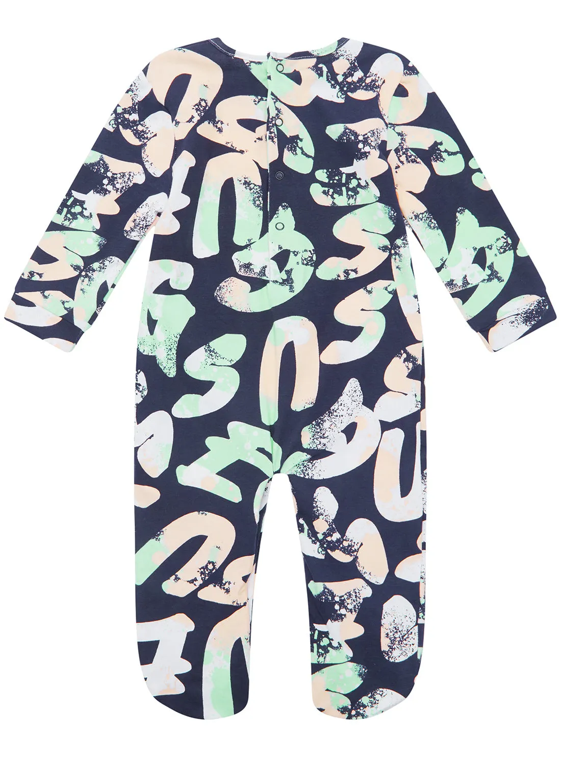 White Logo Lettering Onesie (0-12M) Guess