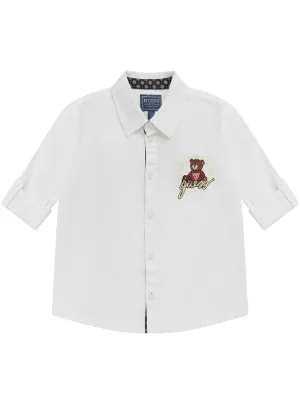 White Oxford Long Sleeve Shirt Guess
