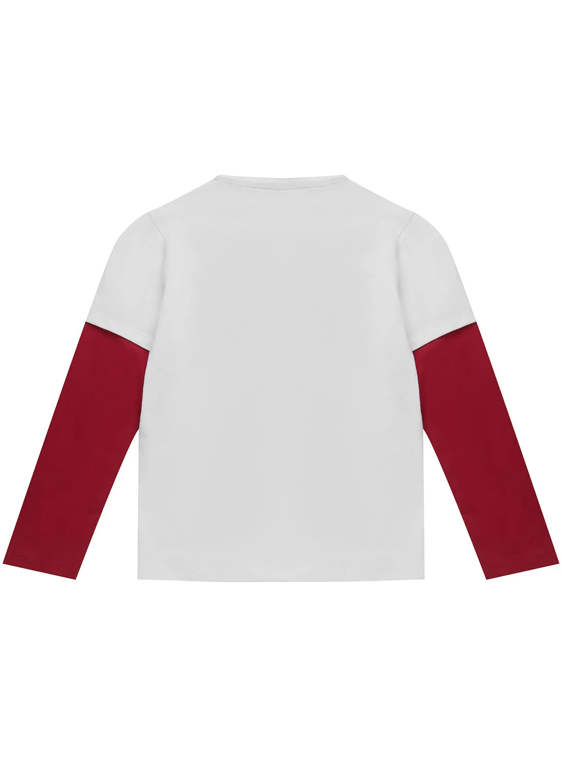 White Red Long Sleeve T-Shirt (2-7) Guess