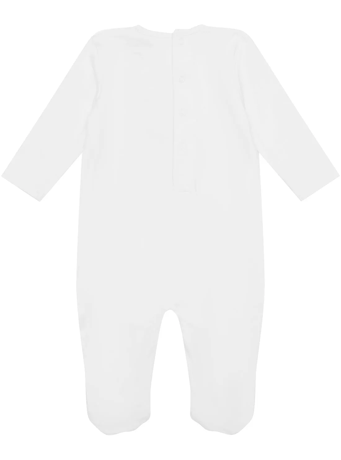 White Stretch Jersey Overall (0-12M) Guess