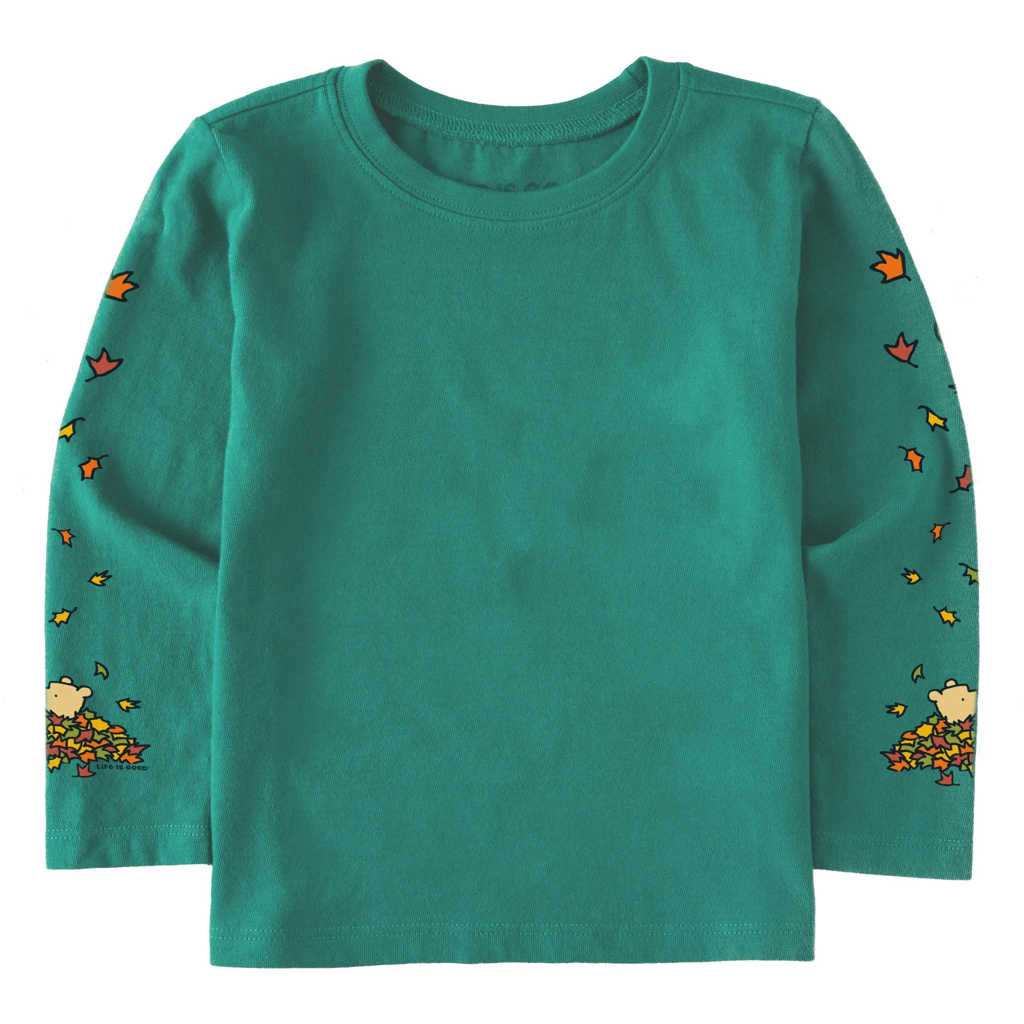 Winnie Falling Leaves Long Sleeve Toddler Crusher Tee Life is Good
