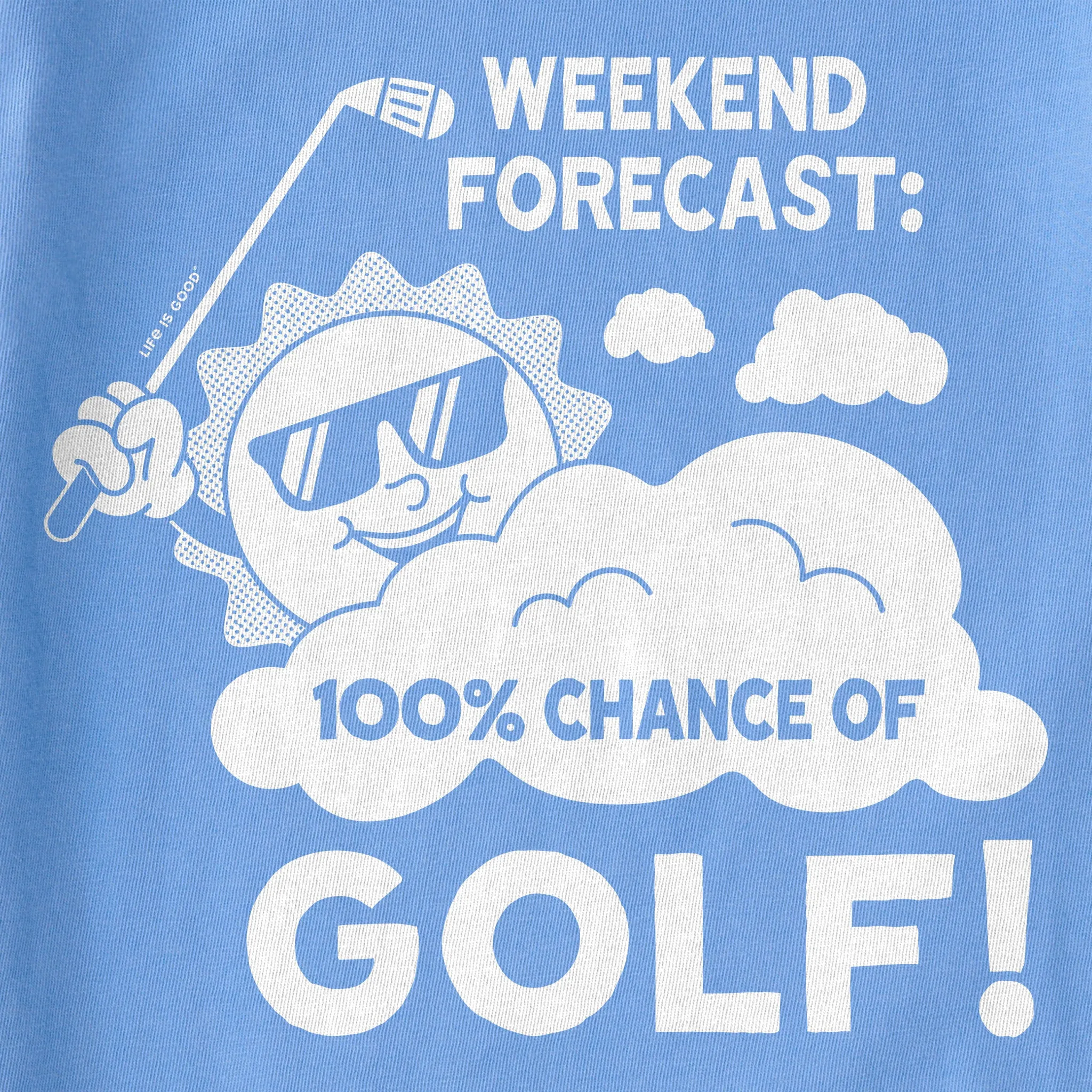 Women's 100% Chance of Golf Short Sleeve Crusher Boxy Tee Life is Good