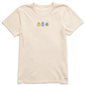 Women's 3 Beetles Short Sleeve Crusher Tee Life is Good
