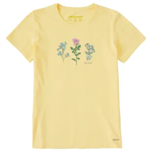 Women's 3 Botanical Rose Jasmine Short Sleeve Crusher Tee Life is Good