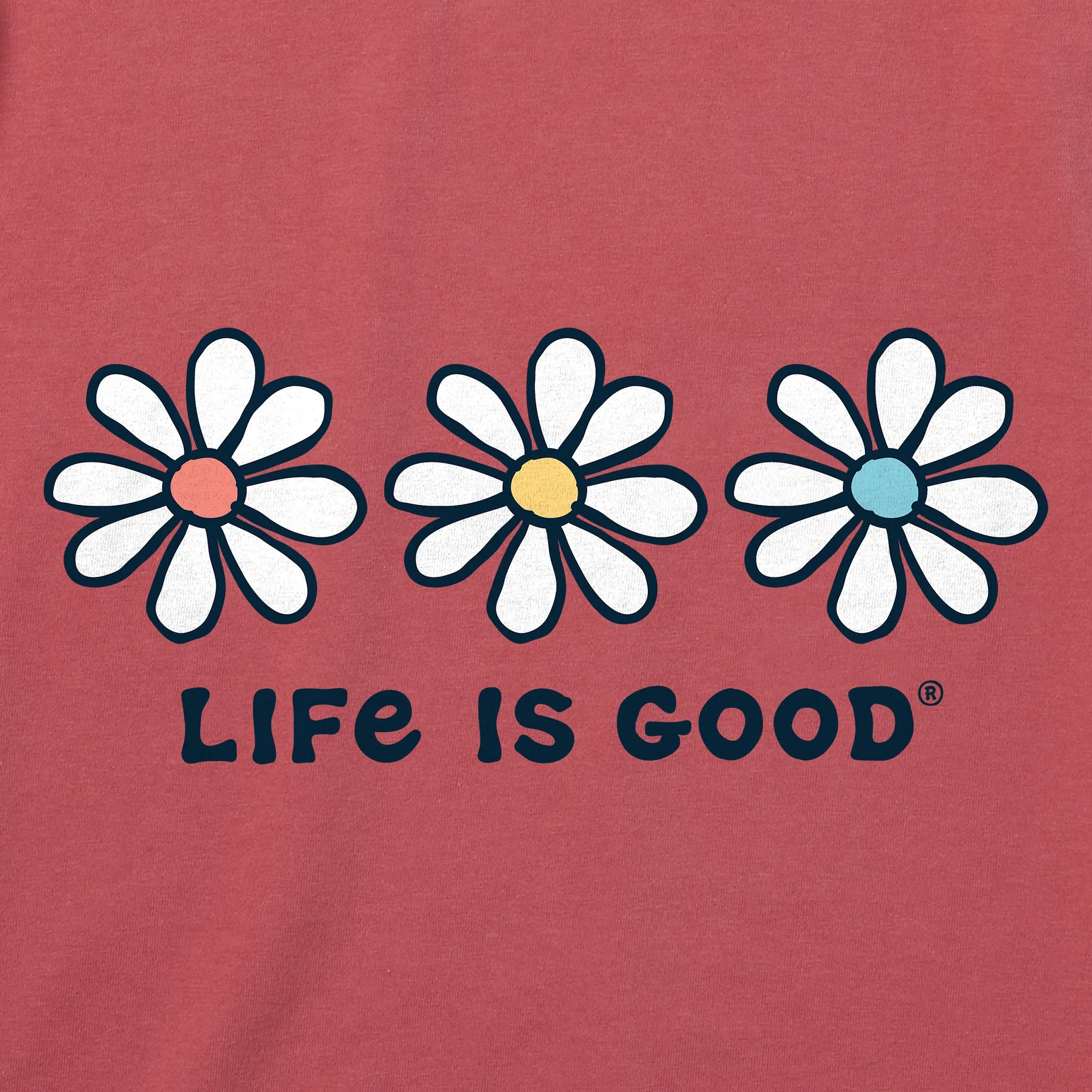 Women's 3 Daisies Crusher Tank Life is Good