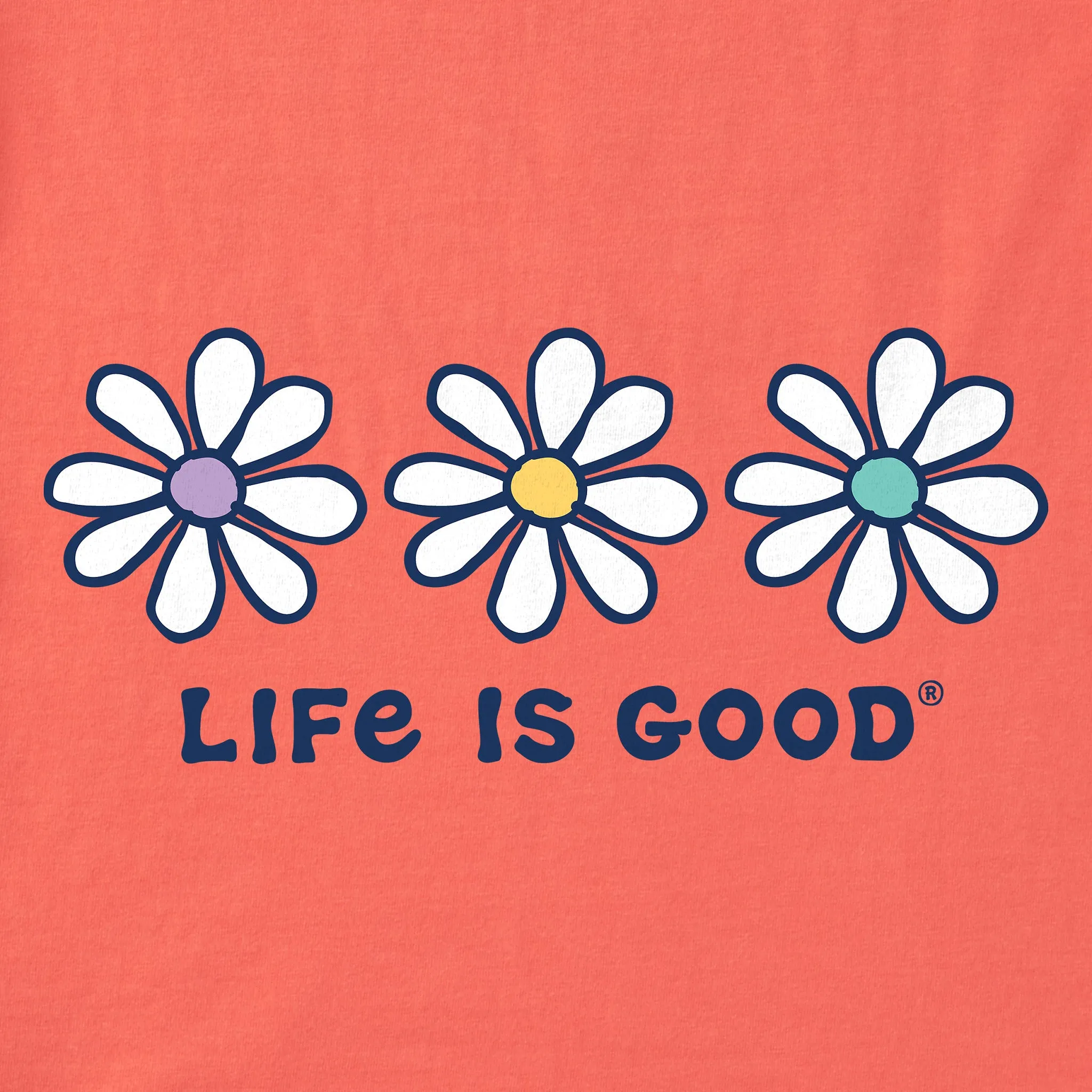 Women's 3 Daisies Crusher Tank Life is Good