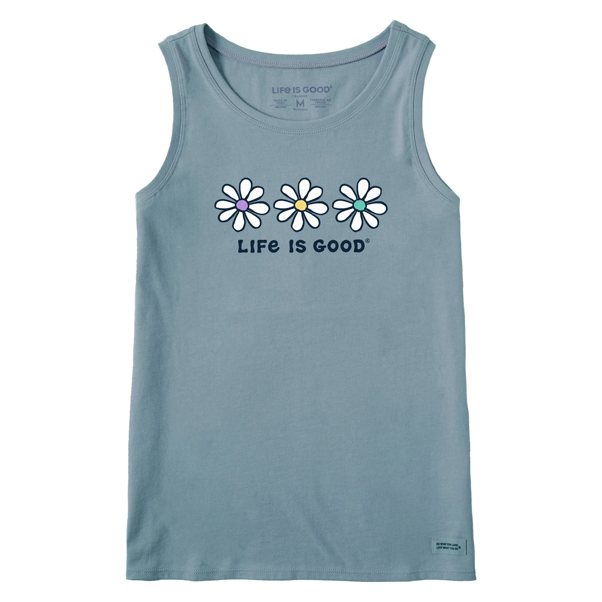 Women's 3 Daisies Crusher Tank Life is Good