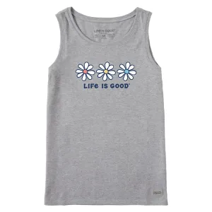 Women's 3 Daisies Crusher Tank Life is Good