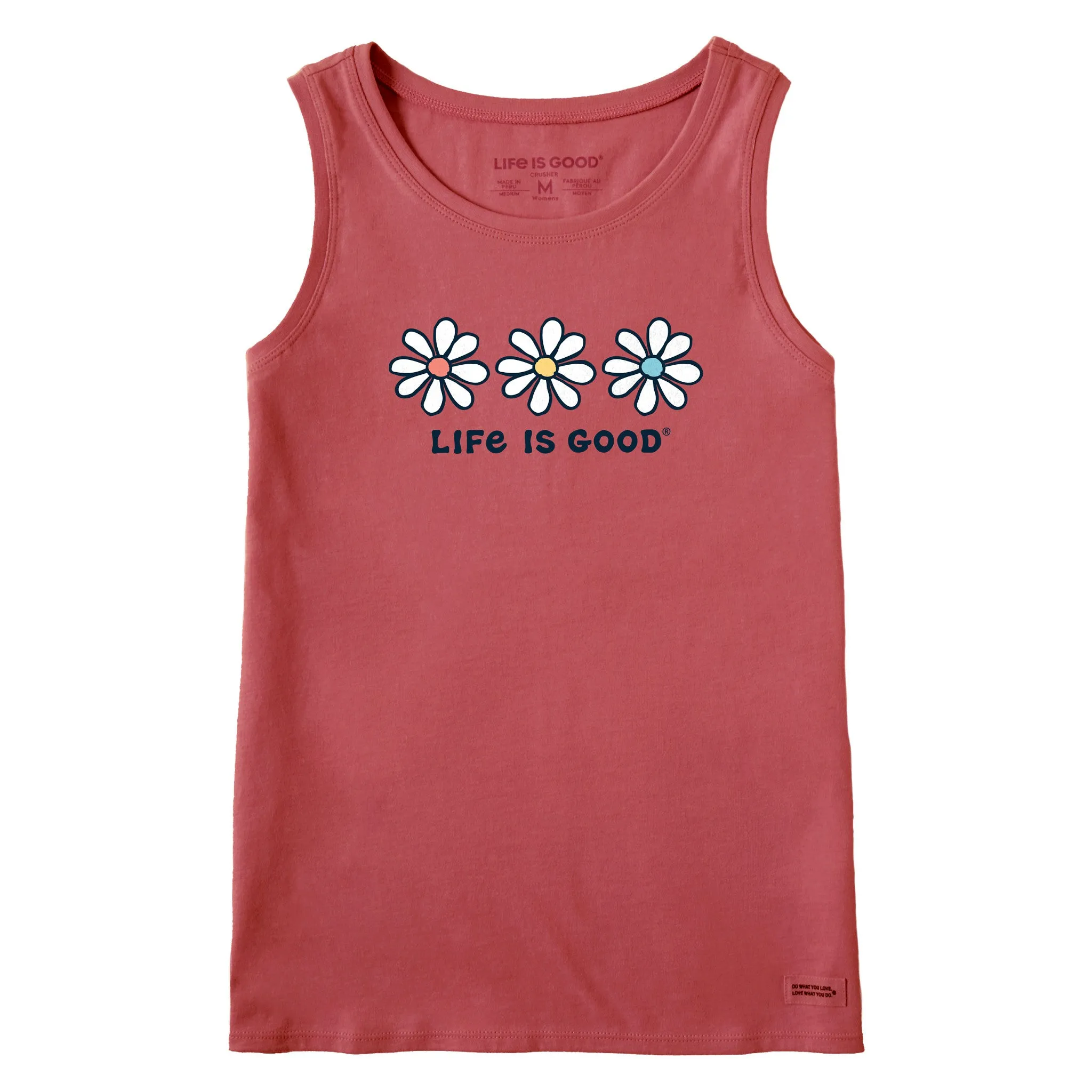 Women's 3 Daisies Crusher Tank Life is Good