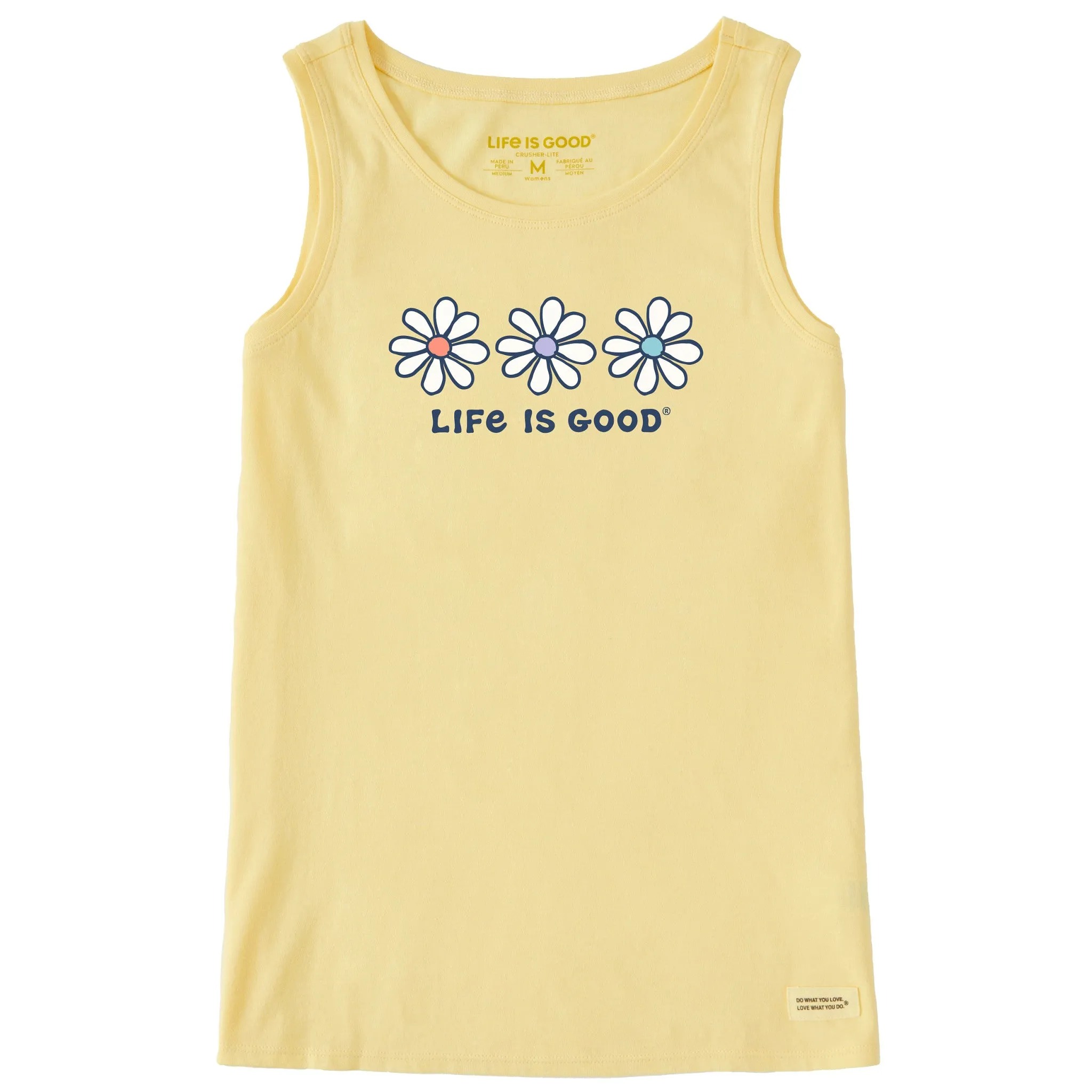 Women's 3 Daisies Crusher Tank Life is Good