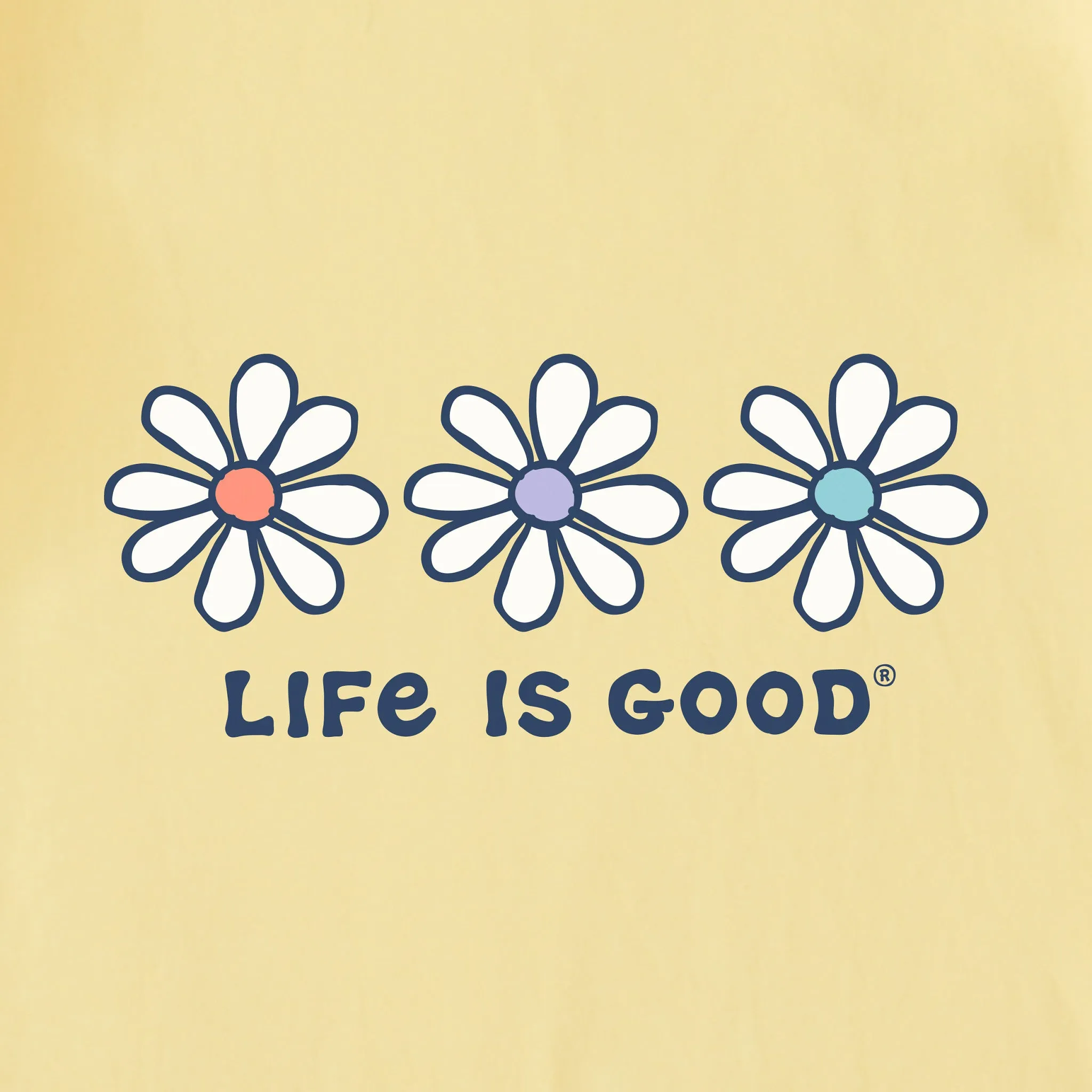 Women's 3 Daisies Crusher Tank Life is Good