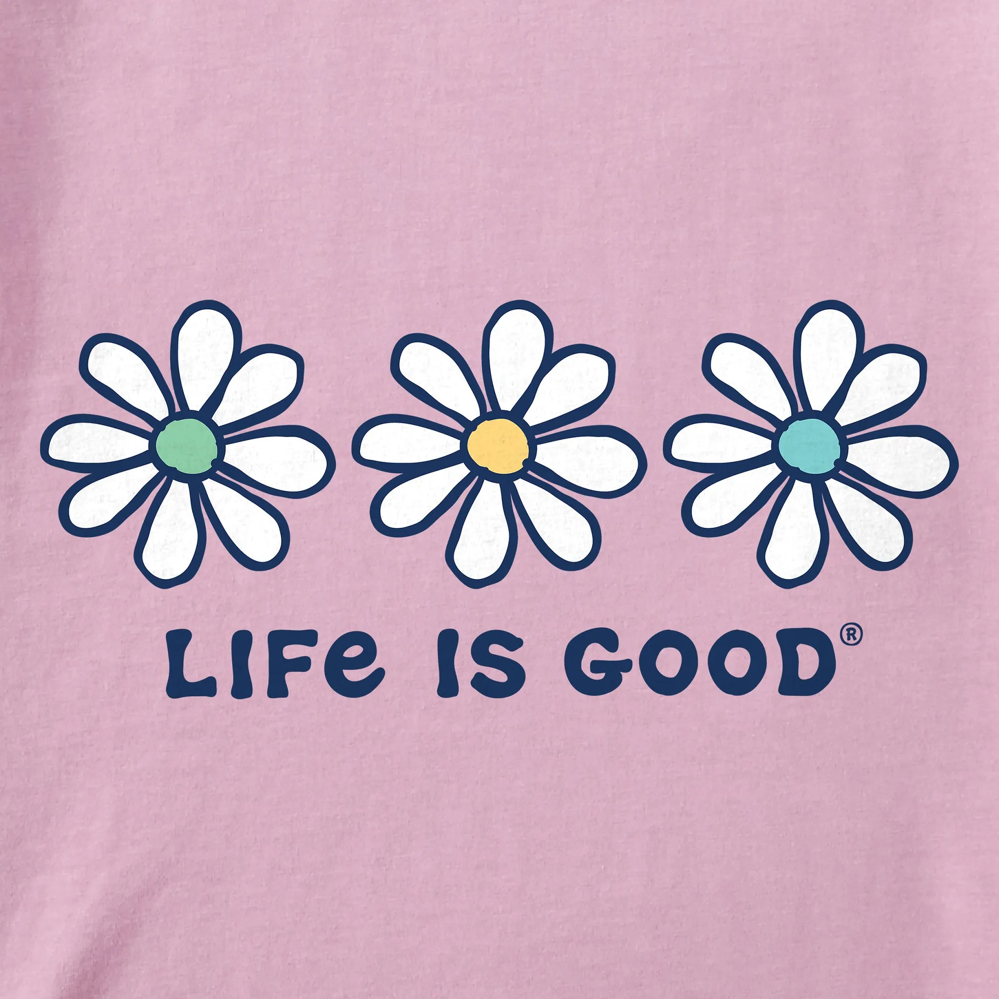 Women's 3 Daisies Crusher Tank Life is Good