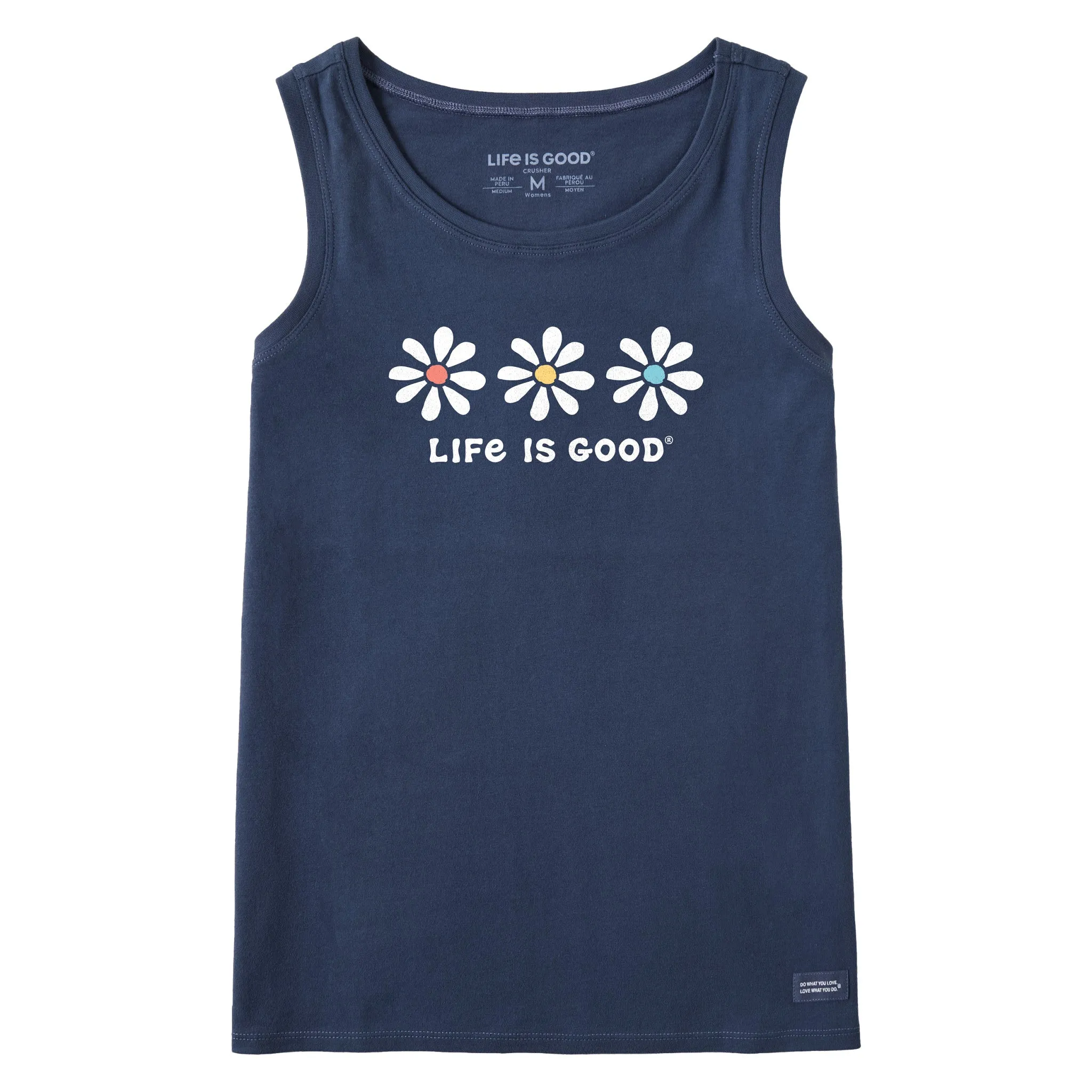 Women's 3 Daisies Crusher Tank Life is Good