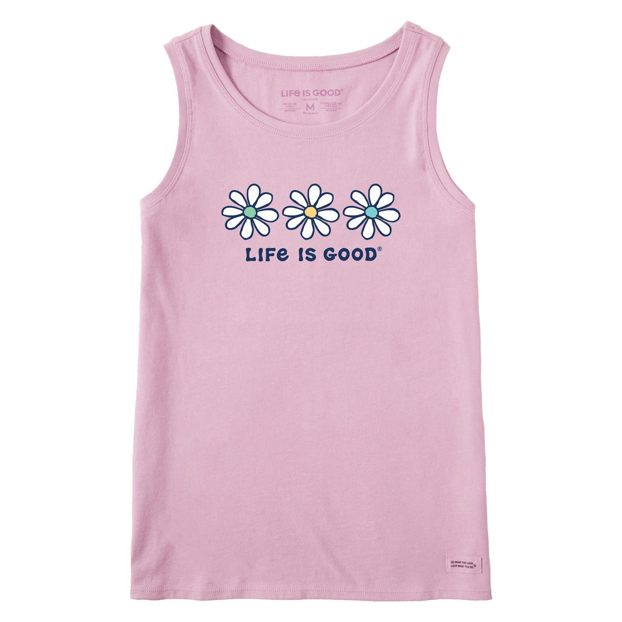 Women's 3 Daisies Crusher Tank Life is Good