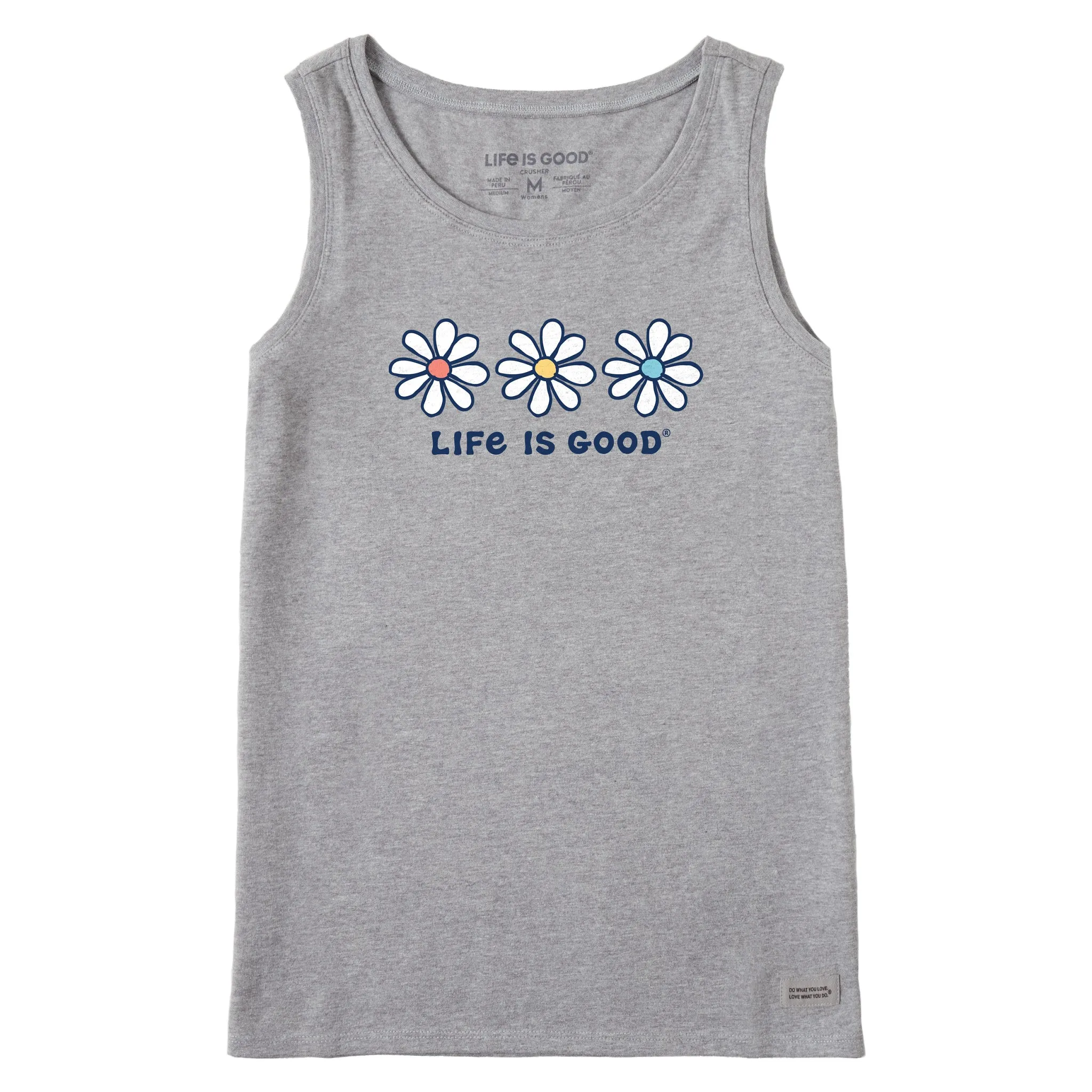 Women's 3 Daisies Crusher Tank Life is Good