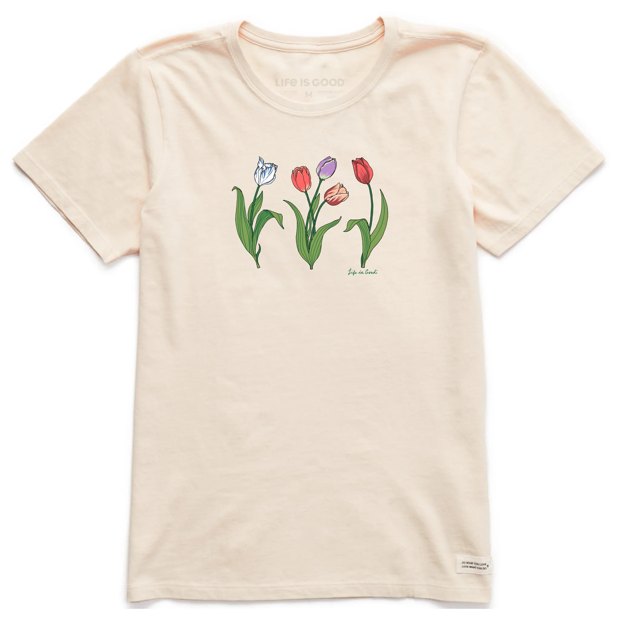 Women's 3 Genuine Tulips Short Sleeve Crusher Tee Life is Good