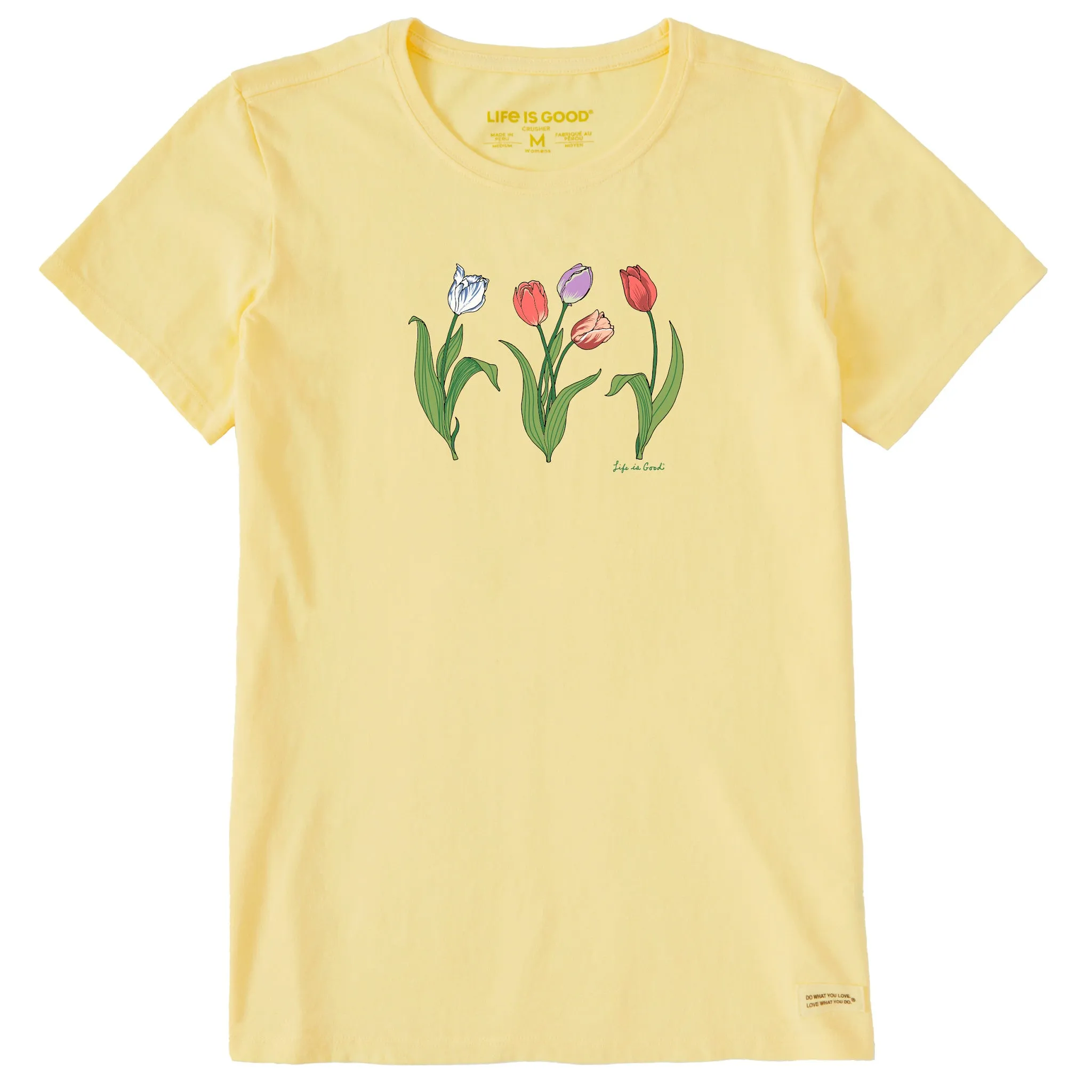 Women's 3 Genuine Tulips Short Sleeve Crusher Tee Life is Good