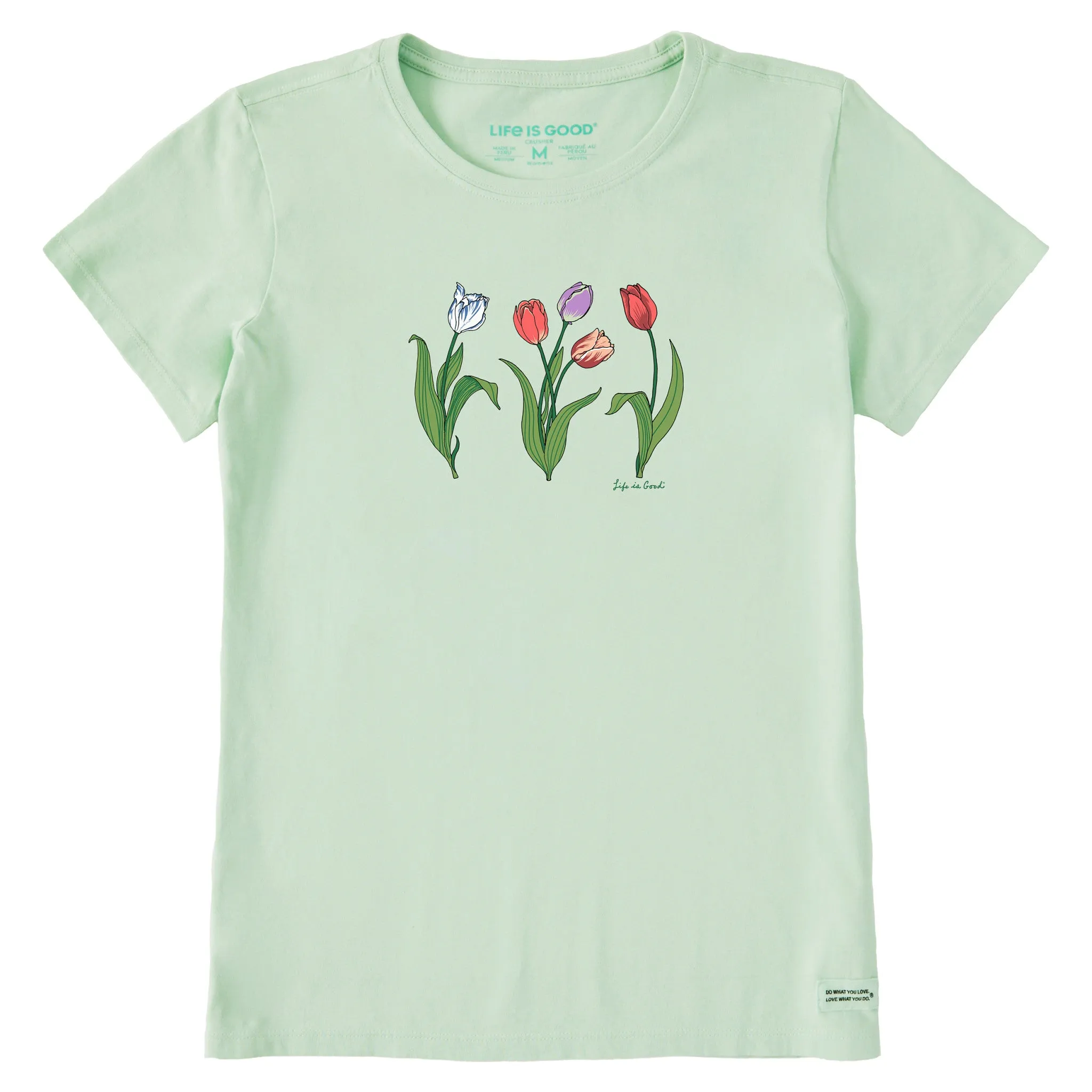 Women's 3 Genuine Tulips Short Sleeve Crusher Tee Life is Good