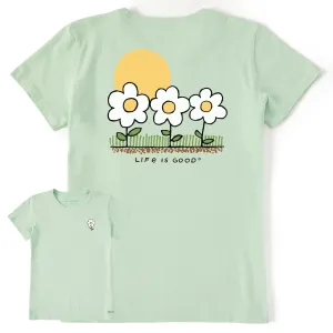 Women's 3 Little Flowers Short Sleeve Tee Life is Good