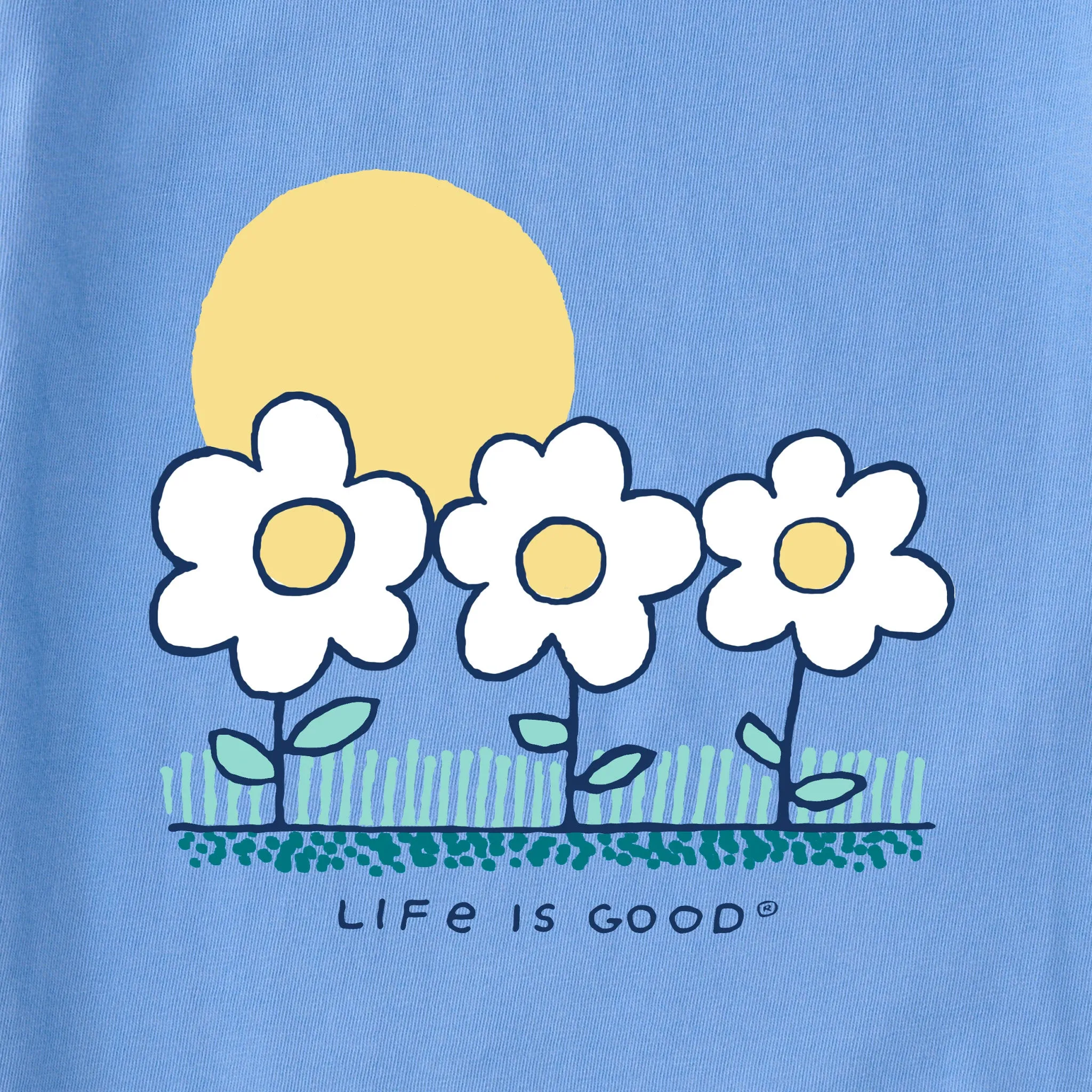 Women's 3 Little Flowers Short Sleeve Tee Life is Good
