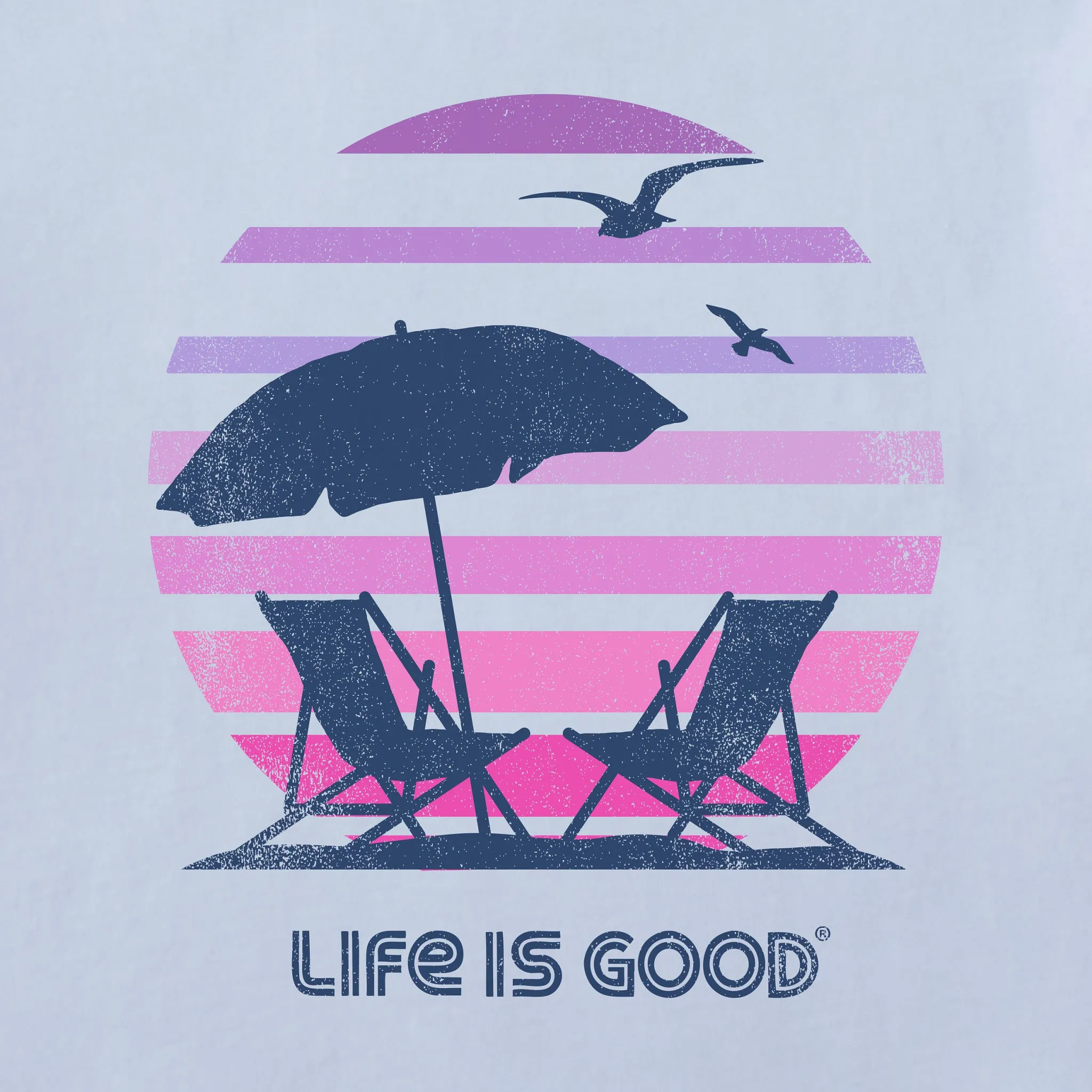 Women's 70's Retro Beach Umbrella Crusher Tank Life is Good