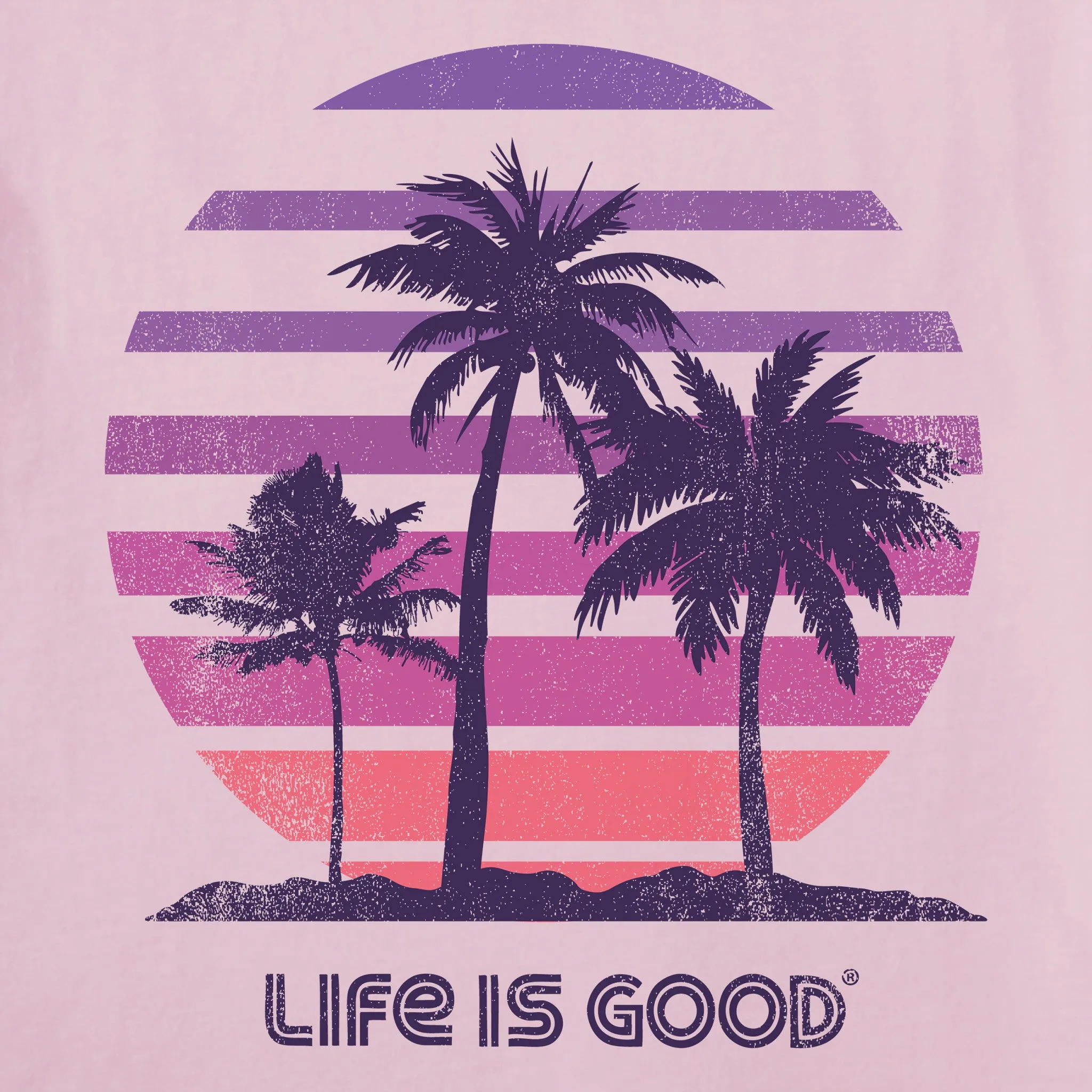 Women's 70's Retro Sun Palms Crusher Tank Life is Good