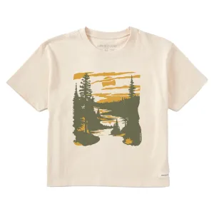 Women's A River Runs Through It Short Sleeve Crusher Boxy Tee Life is Good
