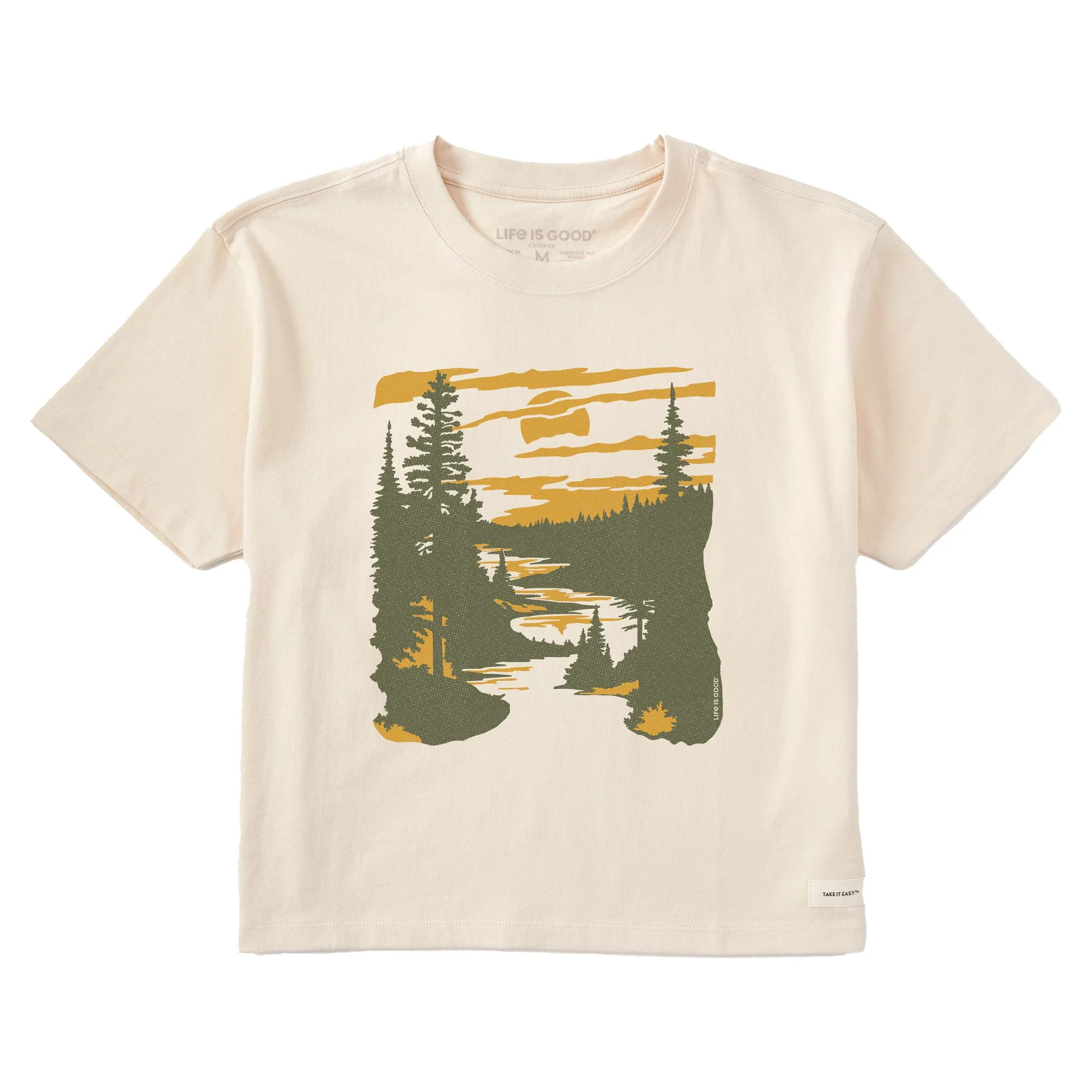 Women's A River Runs Through It Short Sleeve Crusher Boxy Tee Life is Good