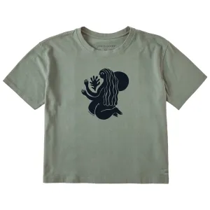 Women's A Woman and Her Plant Short Sleeve Crusher Boxy Tee Life is Good