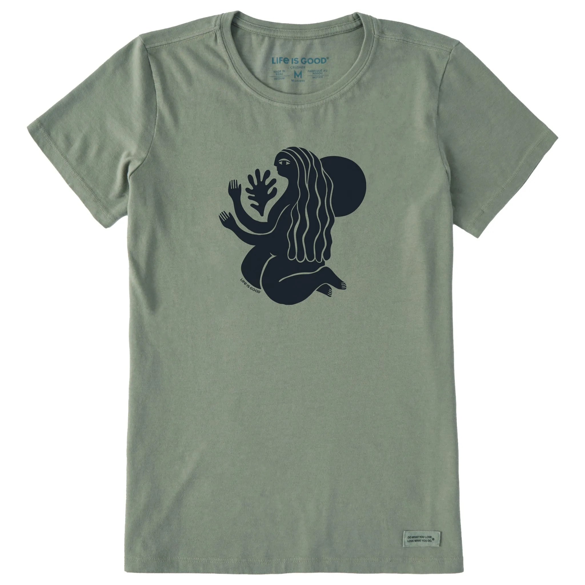 Women's A Woman and Her Plant Short Sleeve Crusher Tee Life is Good