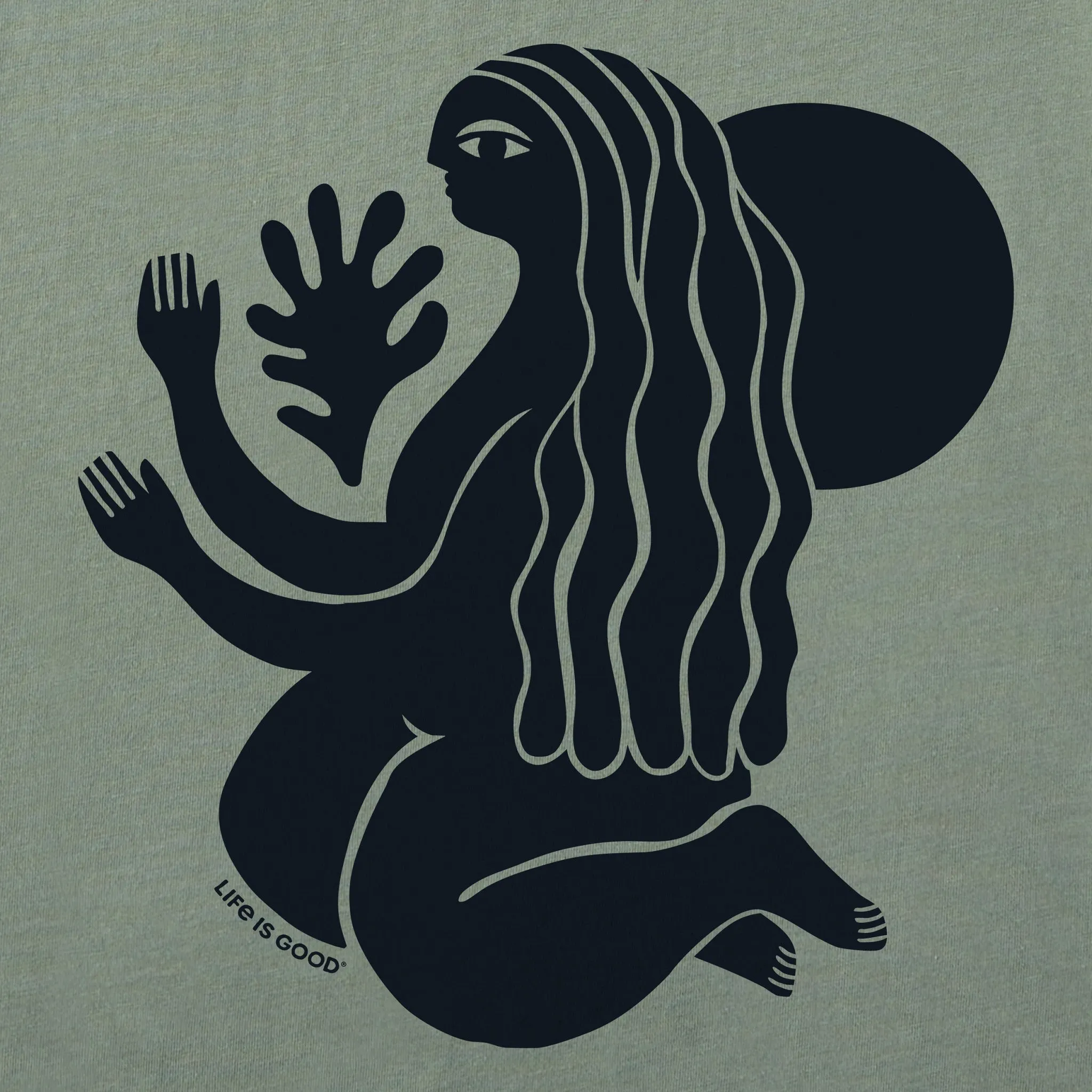 Women's A Woman and Her Plant Short Sleeve Crusher Tee Life is Good